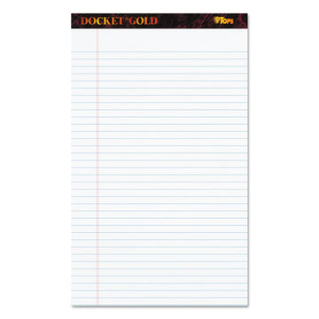 TOPS™ Docket Gold Ruled Perforated Pads, Wide-legal Rule, 50 White 8.5 X 14 Sheets, 12-pack freeshipping - TVN Wholesale